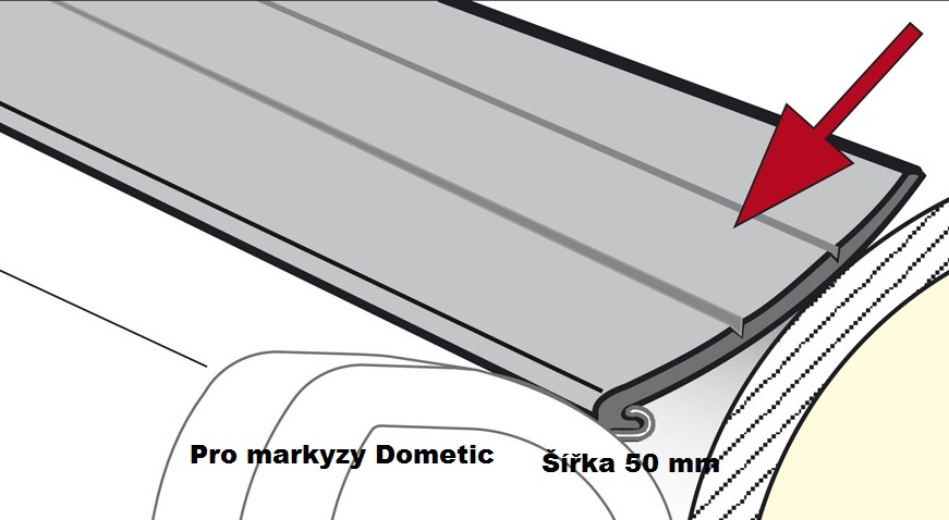 Těsnící guma k markyzám Dometic / 50 mm